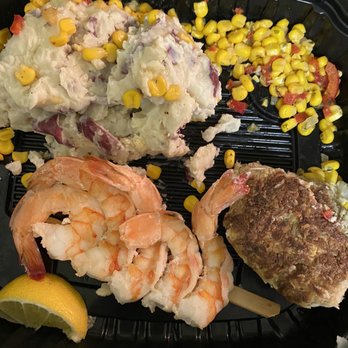 Mitchell's Fish Market - Maryland Style Crab Cake Grilled Shrimp Smashed Red Potato Fancy Corn - Seafood Near Me - Pittsburgh, Pennsylvania Mitchell's Fish Market - Maryland Style Crab Cake Grilled Shrimp Smashed Red Potato Fancy Corn - Seafood Near Me - Pittsburgh, Pennsylvania
