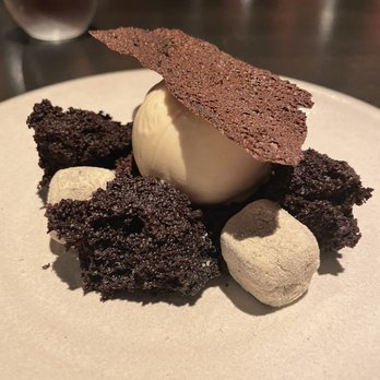 The Library - Chocolate dessert that comes with the Monday special. It was fine - New American Near Me - Las Vegas, Nevada The Library - Chocolate dessert that comes with the Monday special. It was fine - New American Near Me - Las Vegas, Nevada