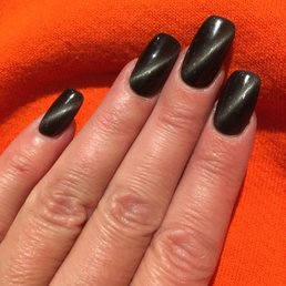 Halloween ready acrylics with gel polish
