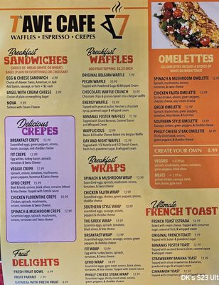 Menu photo 1 7th Ave Cafe Myrtle Beach, SC Menu photo 1 7th Ave Cafe Myrtle Beach, SC