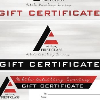 First Class Mobile Detailing Services - Gift Certificates available - Auto Detailing Near Me