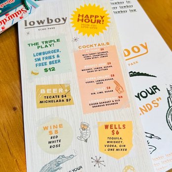 Lowboy - Happy hour menu - Cocktail Bars Near Me - Los Angeles, California Lowboy - Happy hour menu - Cocktail Bars Near Me - Los Angeles, California