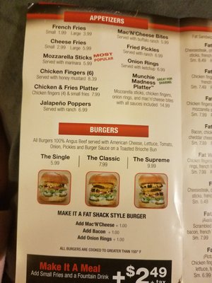 Menu photo 5 Fat Shack Bellingham, WA