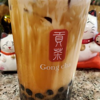 Gong Cha - Medium Dirty Brown Sugar Milk Tea with Bobas - Bubble Tea Near Me - Houston, Texas Gong Cha - Medium Dirty Brown Sugar Milk Tea with Bobas - Bubble Tea Near Me - Houston, Texas