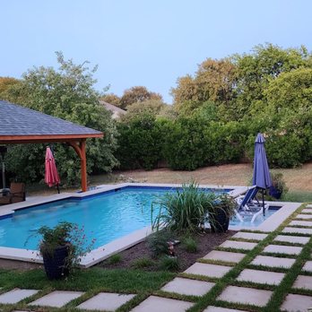 Diamondscape - We didn't want to add concrete surrounding the pool. Caroline helped design this and the guys did a superb job placing the stones. - Landscaping Near Me - Manchaca, Texas