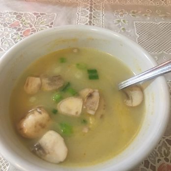 Thai Cuisine - Tom Kar Khai soup for appetizer... made with fresh coconut milk - Thai Near Me - Bentonville, Arkansas Thai Cuisine - Tom Kar Khai soup for appetizer... made with fresh coconut milk - Thai Near Me - Bentonville, Arkansas