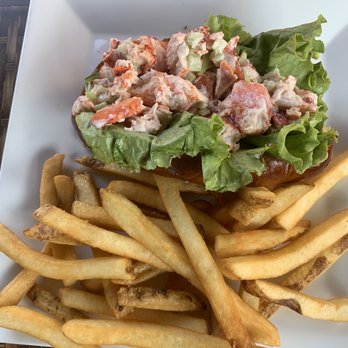 Black Forest Tap House - Lobster Roll.  Lobster was fresh but lacked flavor - German Near Me - Fallston, Maryland