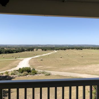 Rose Hill Retreat - View from balcony outside our room. - Bed & Breakfast Near Me - Stonewall, Texas Rose Hill Retreat - View from balcony outside our room. - Bed & Breakfast Near Me - Stonewall, Texas