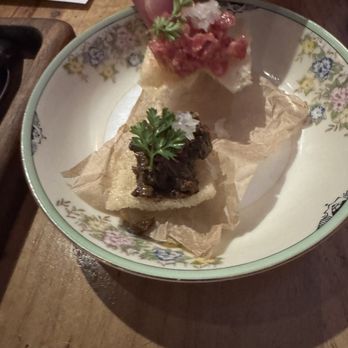 Barley Swine - Beef tartar and mushroom chorizo - New American Near Me - Austin, Texas