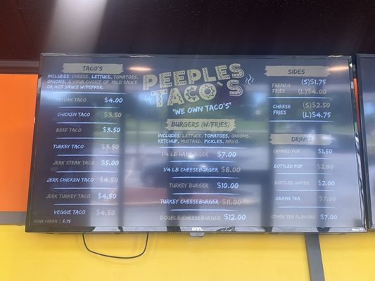 Menu photo 4 Peeples Taco’s Hazel Crest, IL