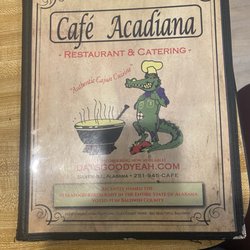 Cafe Acadiana - Menu 1