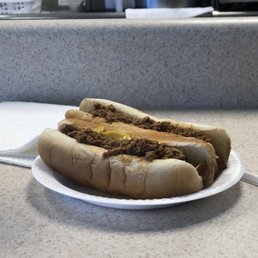 2 Norfolk hot dogs all-the-way (mustard, chili, onions) 2 Norfolk hot dogs all-the-way (mustard, chili, onions)