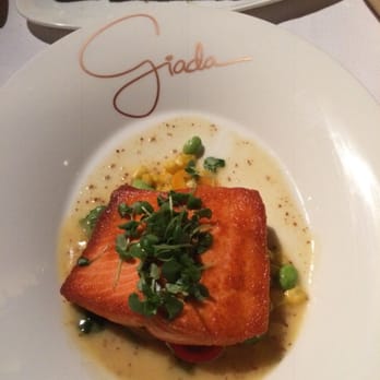 GIADA - Salmon and summer  succotash! Delish! - Italian Near Me - Las Vegas, Nevada