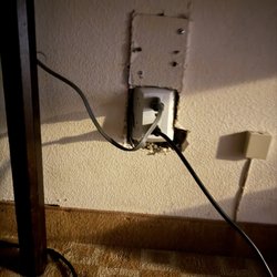 Super 8 by Wyndham Sherman - Unsafe electric wires