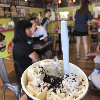 Vargas Fruiteria - almond joy rolled ice cream topped with coconut flakes and Oreo crumble - Juice Bars & Smoothies Near Me - Springdale, Arkansas Vargas Fruiteria - almond joy rolled ice cream topped with coconut flakes and Oreo crumble - Juice Bars & Smoothies Near Me - Springdale, Arkansas