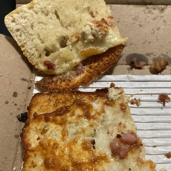 Domino's Pizza - 1 piece of chicken on half of the sandwich. The other sandwich was only bacon and cheese, no chicken. Quality control is non-existent. - Pizza Near Me - Lompoc, California