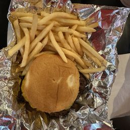 Burger and fries