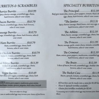 The Breakfast Club - Menu - Breakfast & Brunch Near Me - Spokane, Washington