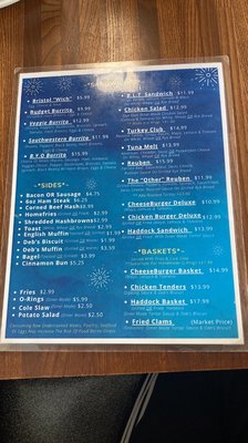 Menu photo 4 Deb's Bristol Diner Bristol, ME