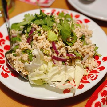Mae Ornnit Thai Kitchen - Laab Kai ( spicy chicken salad in chilli lime dressing ) - Thai Near Me - Annandale, Virginia Mae Ornnit Thai Kitchen - Laab Kai ( spicy chicken salad in chilli lime dressing ) - Thai Near Me - Annandale, Virginia