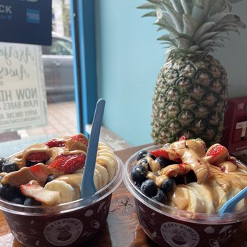 Playa Bowls - Pura Vida Acai Bowl with peanut butter and banana - Acai Bowls Near Me - West Hartford, Connecticut Playa Bowls - Pura Vida Acai Bowl with peanut butter and banana - Acai Bowls Near Me - West Hartford, Connecticut