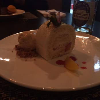 Blue Hat Bistro - Swiss roll with butterscotch ice cream - Bistros Near Me - Vancouver, British Columbia Blue Hat Bistro - Swiss roll with butterscotch ice cream - Bistros Near Me - Vancouver, British Columbia