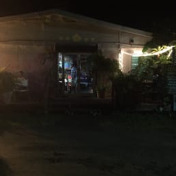Outside the restaurant