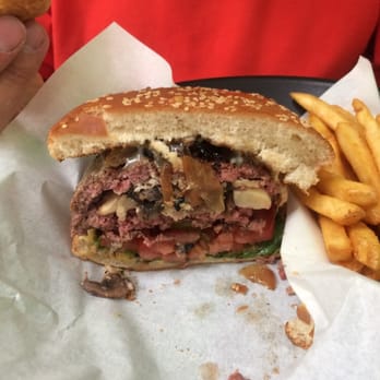 Old Town Grill - Garlic stuffed burger... Holy moly - American Near Me - Placerville, California Old Town Grill - Garlic stuffed burger... Holy moly - American Near Me - Placerville, California