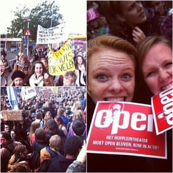 Hofplein Rotterdam - Massaprotest tegen het stopzetten van de subsidie voor Hofplein!