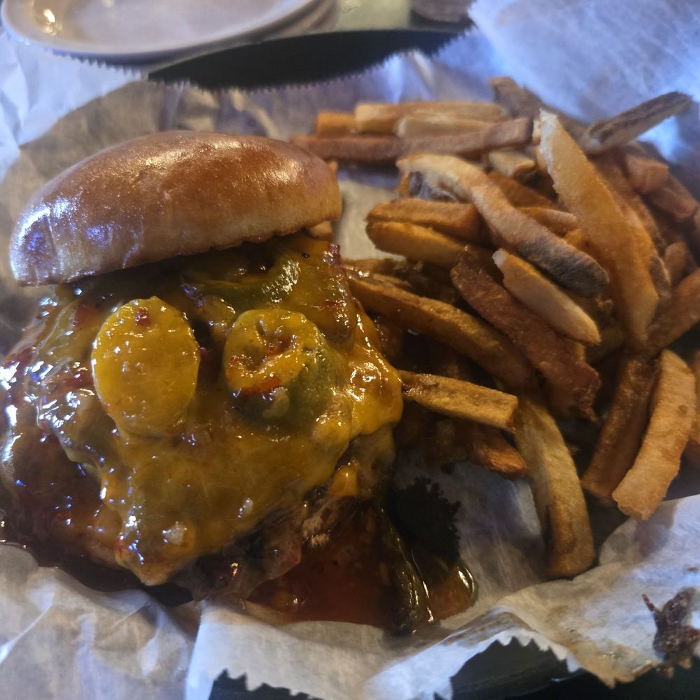 Jalapeño Popper Burger. Not on the menu, it was a special. Jalapeño Popper Burger. Not on the menu, it was a special.