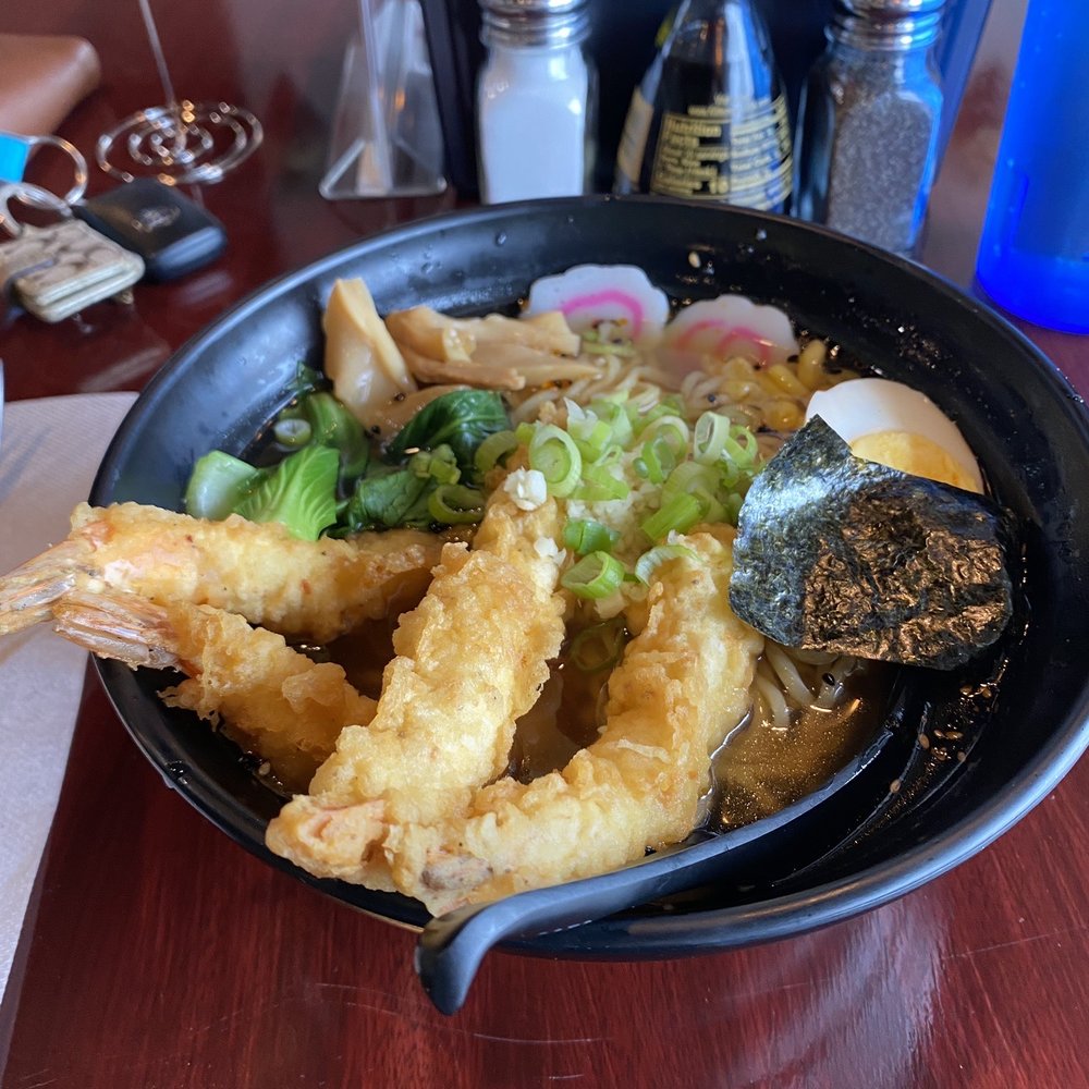 Seafood Ramen with egg. Seafood Ramen with egg.