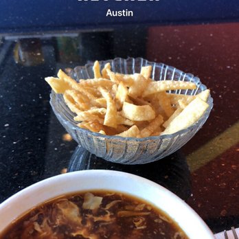 Kawa Asian Kitchen - Complimentary fried wontons are a nice touch! - Chinese Near Me - Austin, Texas