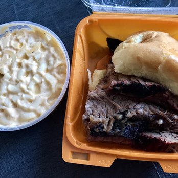 Fat Pete's BBQ - Brisket sandwich with a side of Mac and cheese, very generous helping! - Barbeque Near Me - Washington, DC, District of Columbia Fat Pete's BBQ - Brisket sandwich with a side of Mac and cheese, very generous helping! - Barbeque Near Me - Washington, DC, District of Columbia