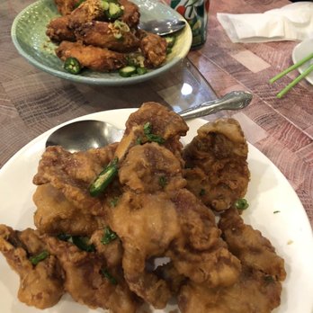 Macau Cafe - Front- fried pork. Back- fried chicken wings - Chinese Near Me - Sacramento, California