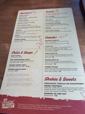 Menu photo 7 Cherry Cricket - Downtown Denver, CO