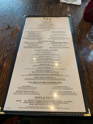 Menu photo 6 Via Italian Table Worcester, MA