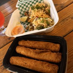 SacYard Community Tap House - J's Chicken Street Tacos & Taquitos with cheese dip