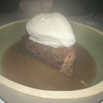 Codex - Terrible photo of the best dessert ever: sticky toffee pudding - New American Near Me - Norfolk, Virginia