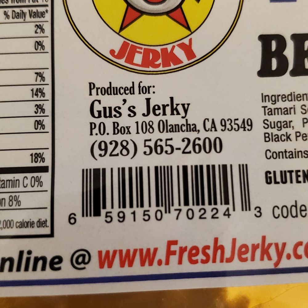 Someone else makes the jerky for them... Someone else makes the jerky for them...