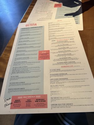 Menu photo 3 Dear Olivia Bar & Kitchen Parkland, FL Menu photo 3 Dear Olivia Bar & Kitchen Parkland, FL