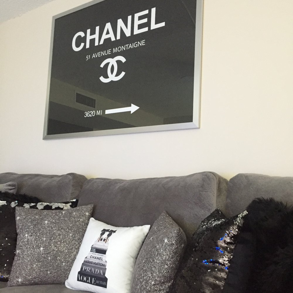 Chanel poster framed perfectly!