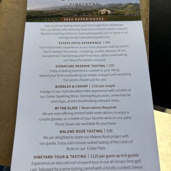 Chamisal Vineyards - Love that they offer different tasting experiences - Wine Tasting Room Near Me - San Luis Obispo, California Chamisal Vineyards - Love that they offer different tasting experiences - Wine Tasting Room Near Me - San Luis Obispo, California