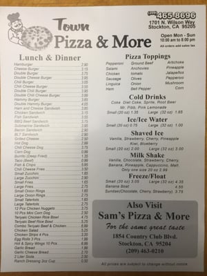 Menu photo 7 Town Pizza & More Stockton, CA