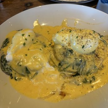 Proof - Eggs Benedict with spinach and a citrus hollandaise - American Near Me - Scottsdale, Arizona Proof - Eggs Benedict with spinach and a citrus hollandaise - American Near Me - Scottsdale, Arizona