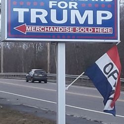 New England For Trump - Street sign.