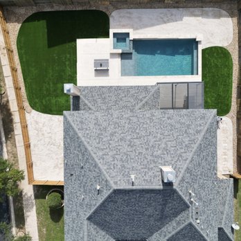 Biltright Turf - Decorative rock, artificial turf, drought tolerant backyard makeover around the pool - Landscaping Near Me Biltright Turf - Decorative rock, artificial turf, drought tolerant backyard makeover around the pool - Landscaping Near Me