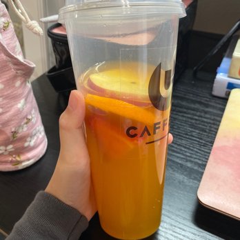 CAFFE:iN - Fruit tea has very artificial color and tastes way too sweet even with 25% (lowest) sugar - Coffee & Tea Near Me - Union City, California