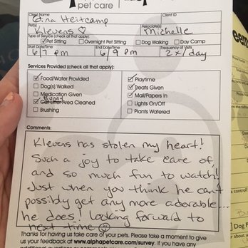 Little Rascals Pet Care - Report card upon our arrival home. - Dog Walkers Near Me - Long Beach, California