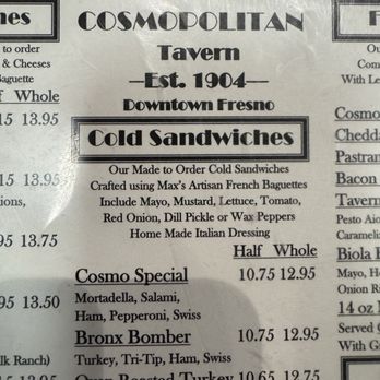 Cosmopolitan Tavern - Since 1904?! - Cocktail Bars Near Me - Fresno, California