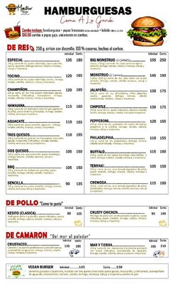 Menu photo 1 Monstruo Burger Mazatlán, SIN Menu photo 1 Monstruo Burger Mazatlán, SIN